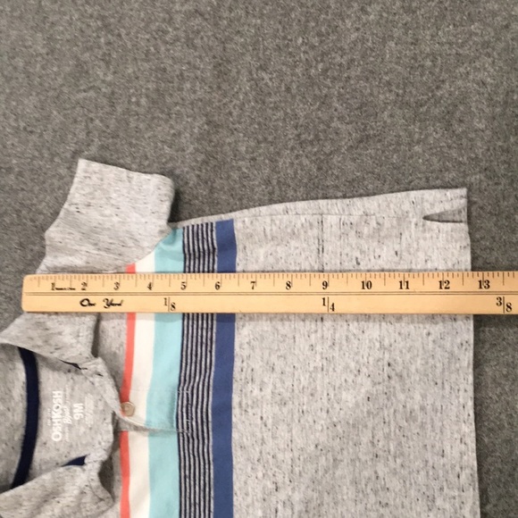 OshKosh B’Gosh Baby Boys Sz 9M Preppy Stripe Short Sleeve Polo‎ Shirt - Picture 8 of 9